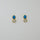 SLEEPING BEAUTY TURQUOISE MOONSTONE GOLD EARRINGS