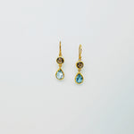 CITRINE BLUE TOPAZ EARRINGS
