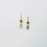 CITRINE BLUE TOPAZ EARRINGS