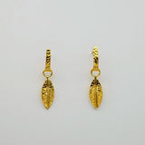 LEAF POST GOLD EARRINGS SONIA TONKIN