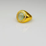 AQUAMARINE DIAMONDS PAVE 18KT GOLD RING SONIA TONKIN