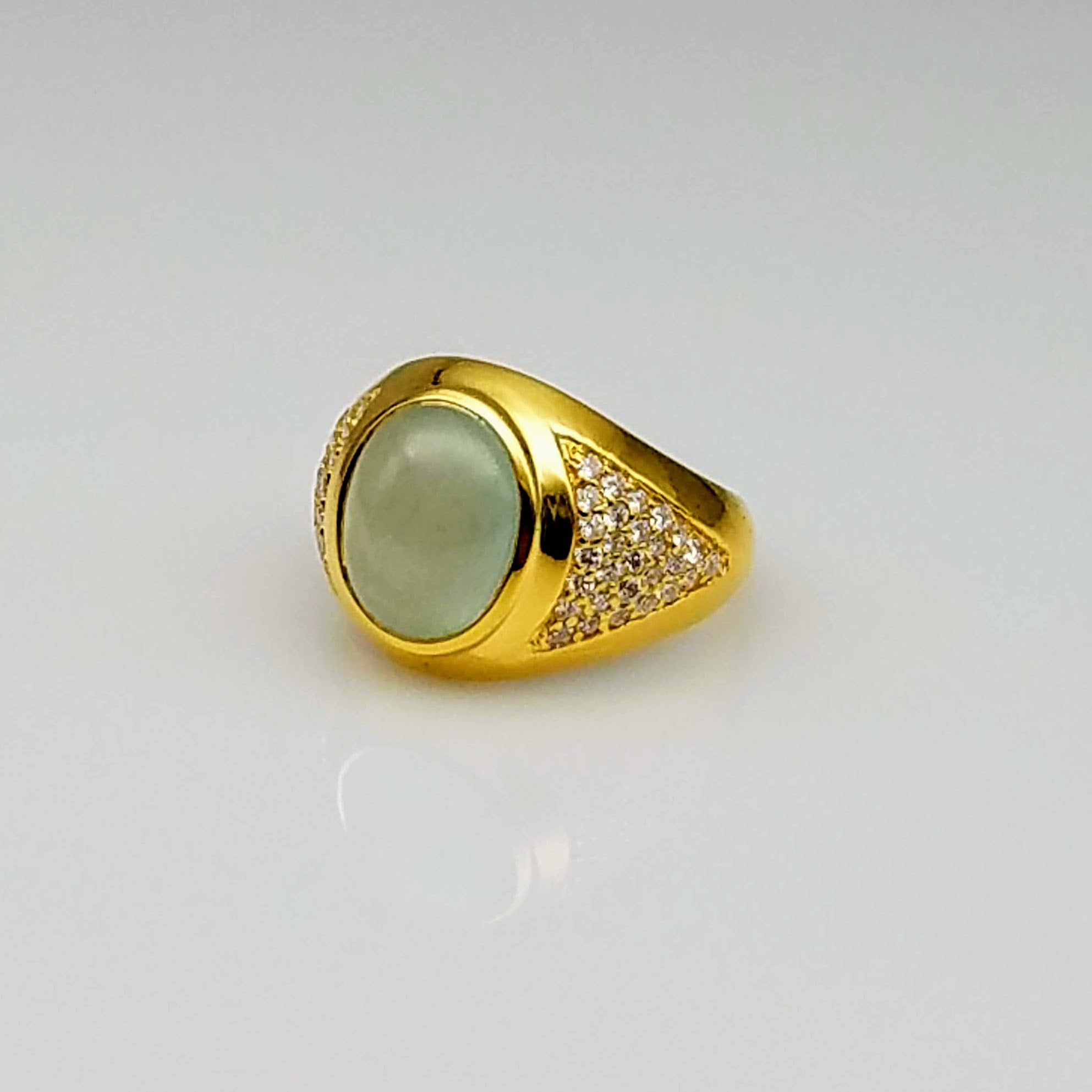 AQUAMARINE DIAMONDS 18KT GOLD RING SONIA TONKIN