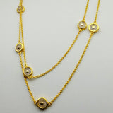 MOONSTONE SUN GOLD NECKLACE