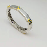 SIGNATURE 14KT/ SILVER BANGLE