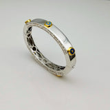 SIGNATURE 14KT/ SILVER BANGLE