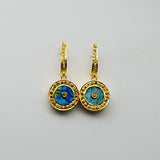 LABRADORITE DIAMONDS 14KT SIGNATURE EARRINGS
