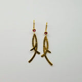 TOURMALINE GOLD EARRINGS