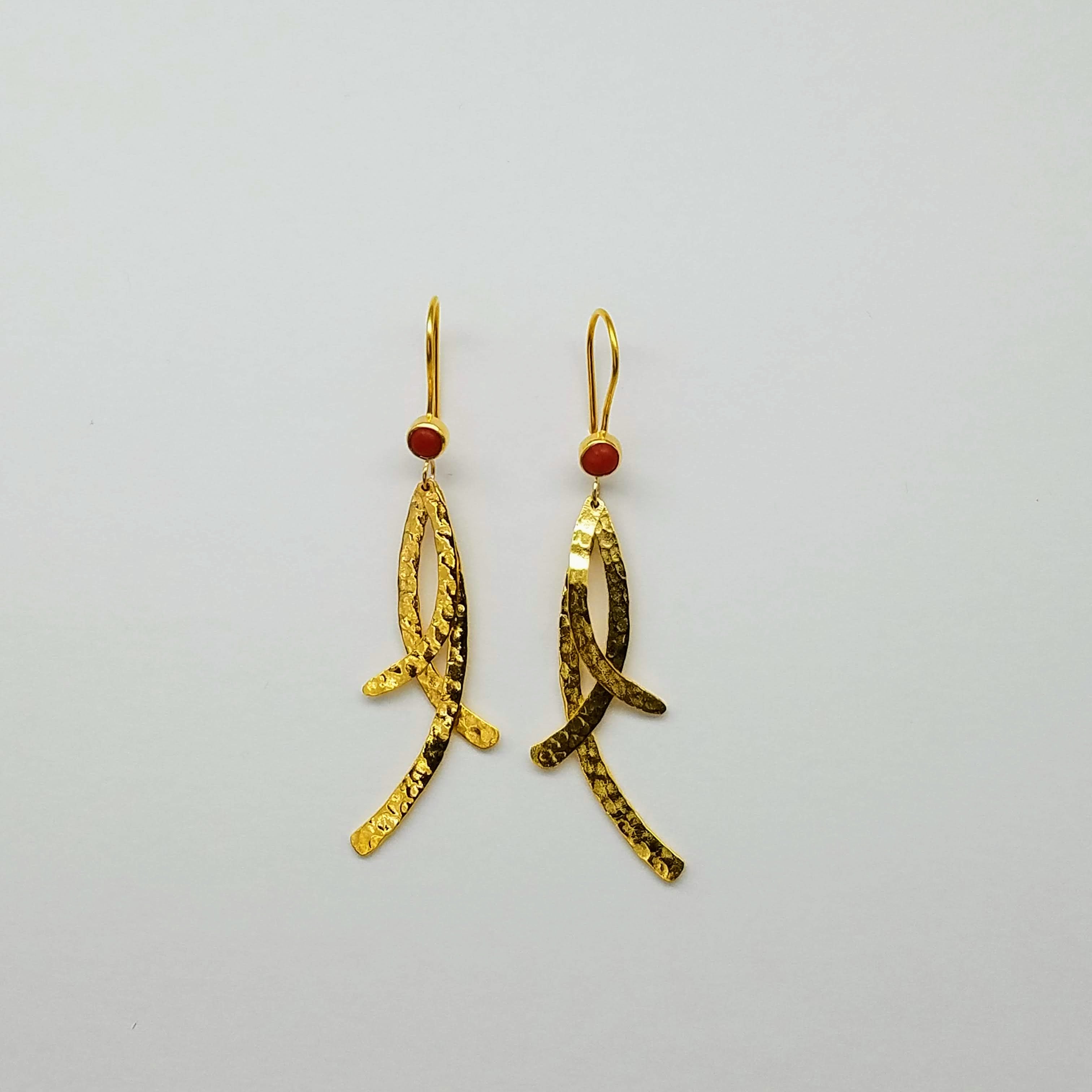 CORAL GOLD EARRINGS SONIA TONKIN