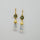 LABRADORITE MOONSTONE GOLD EARRINGS