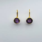 AMETHYST 14KT GOLD EARRINGS SONIA TONKIN