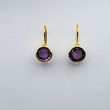 AMETHYST 14KT GOLD EARRINGS SONIA TONKIN