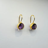 AMETHYST 14KT GOLD EARRINGS