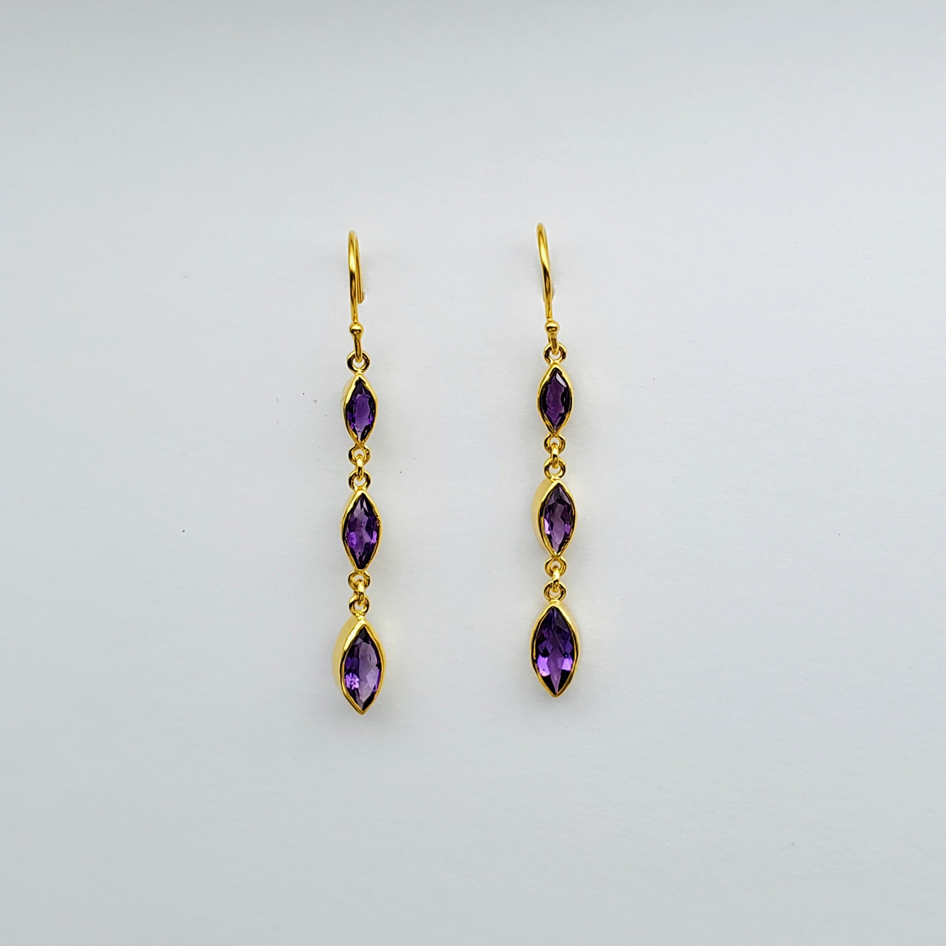 AMETHYST GOLD EARRINGS SONIA TONKIN