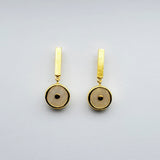 MOONSTONE GOLD SUN SYMBOL EARRINGS