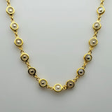 MOONSTONE GOLD SUN SYMBOL NECKLACE