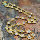 MOONSTONE GOLD SUN SYMBOL NECKLACE