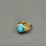 CABOCHON TURQUOISE GOLD RING