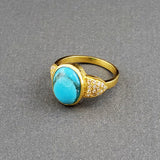 CABOCHON TURQUOISE GOLD RING