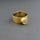 WIDE BAND SUN SYMBOL GOLD RING
