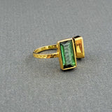 TOURMALINE OPEN GOLD RING