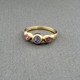 SAPPHIRE RUBY GOLD RING