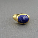 LAPIS LAZULI DOME GOLD RING