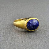 LAPIS LAZULI DOME GOLD RING