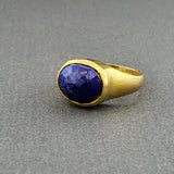 LAPIS LAZULI DOME GOLD RING