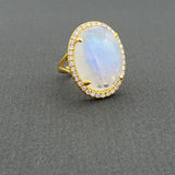 CABOCHON MOONSTONE GOLD RING
