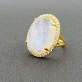 CABOCHON MOONSTONE GOLD RING