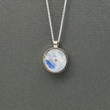 MOONSTONE SUN SILVER NECKLACE