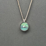 LABRADORITE SILVER SUN NECKLACE
