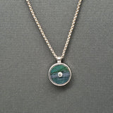 LABRADORITE SILVER SUN NECKLACE