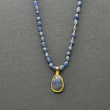 BEADED SAPPHIRES GOLD NECKLACE