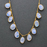 MULTI MOONSTONE GOLD NECKLACE