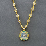 GOLD MOONSTONE SUN NECKLACE