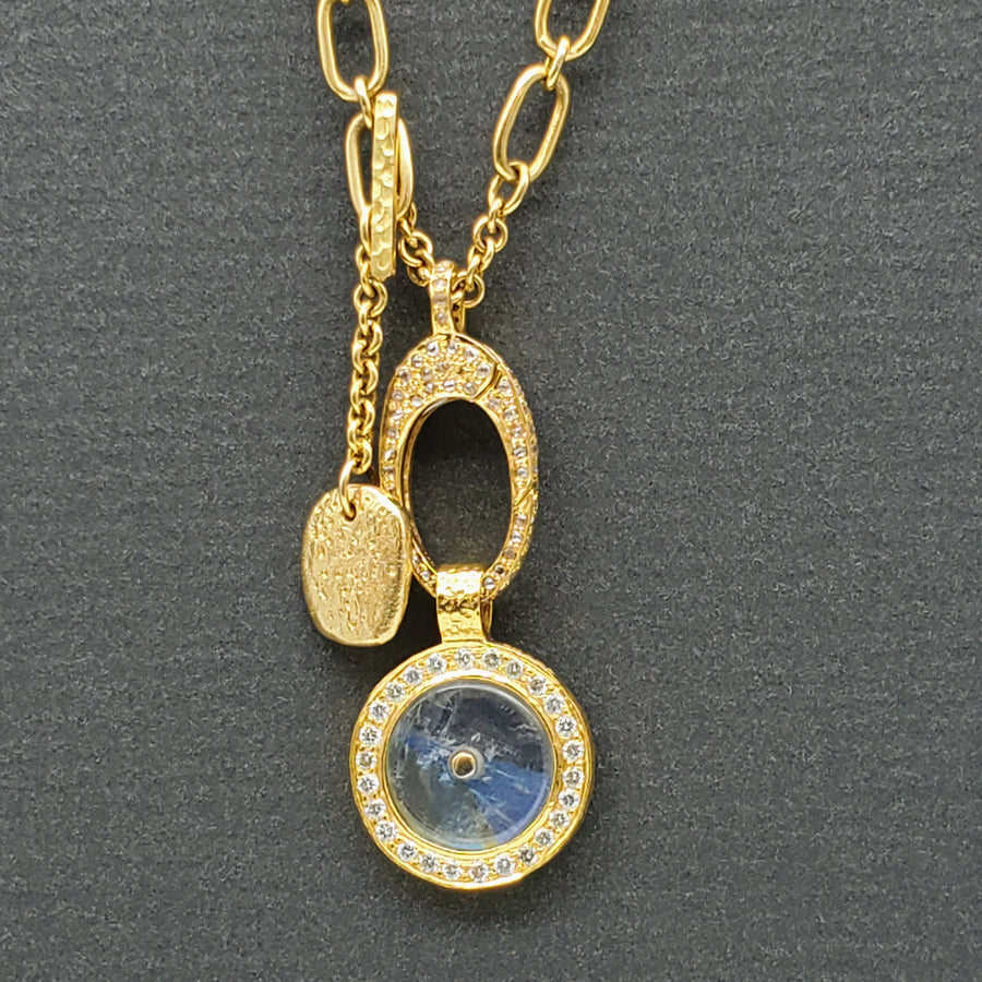 LINKS MOONSTONE SUN GOLD NECKLACE