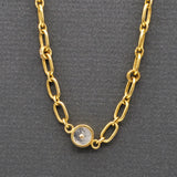 GOLD LINKS SUN NECKLACE