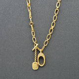 GOLD LINKS SUN NECKLACE