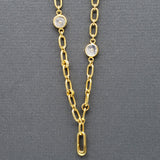 GOLD LINKS SUN NECKLACE