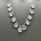 RAINBOW MOONSTONE GOLD NECKLACE