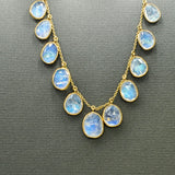 RAINBOW MOONSTONE GOLD NECKLACE
