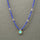 BEADED CHOKER LAPIS GOLD NECKLACE