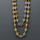 MOONSTONES SUN GOLD NECKLACE