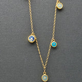 MULTI STONE SUN NECKLACE