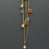MULTI STONE SUN NECKLACE