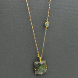 LABRADORITE GOLD NEKCLACE