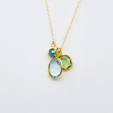 TRIO GEMS GOLD NECKLACE