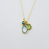TRIO GEMS GOLD NECKLACE