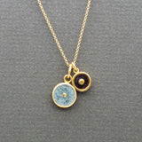 DOUBLE SUN GOLD NECKLACE
